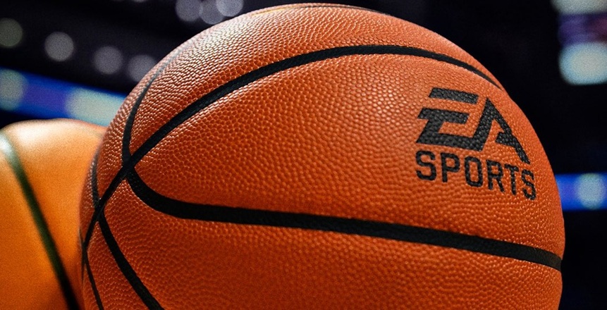 Basketball with the EA Sports logo