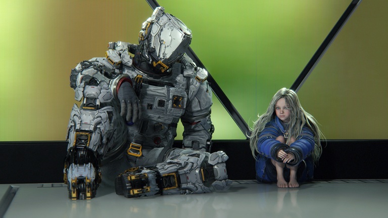 Pragmata characters chilling